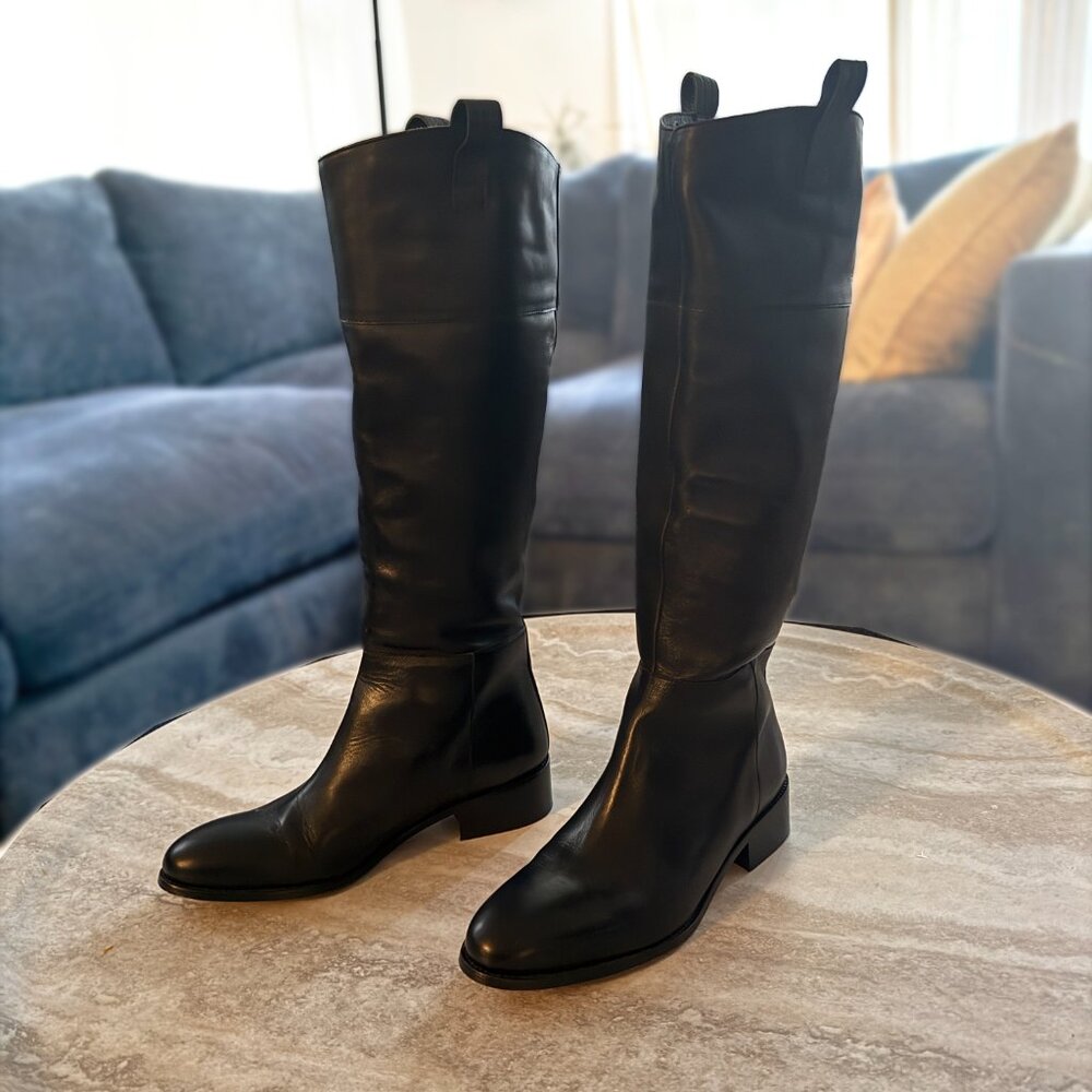 Alohas Billie Black Leather Boots - 38